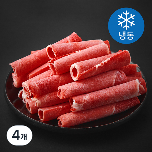 레커컷 호주산 소고기 샤브샤브용 (냉동), 4개, 500g
