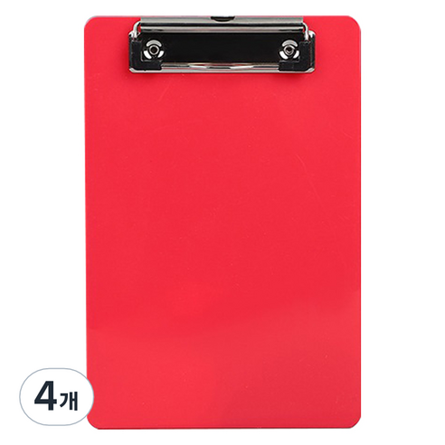 로이 카페 식당 메뉴판 클립보드, A03 red, 4개