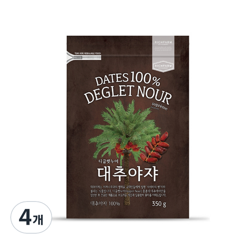 리치팜너트 대추야자, 350g, 4개