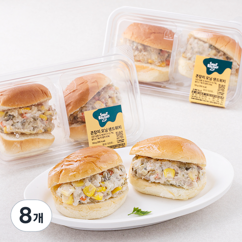 스윗밸런스 콘참치 모닝 샌드위치 2개입, 155g, 8개