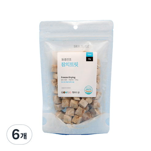 궁 반려동물 동결건조 간식 50g, 참치 트릿, 6개