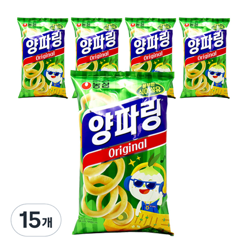 농심 양파링, 80g, 15개