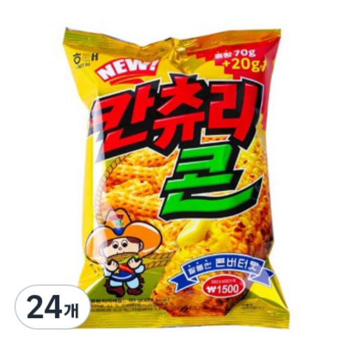 NEW 칸츄리 콘 과자, 90g, 24개