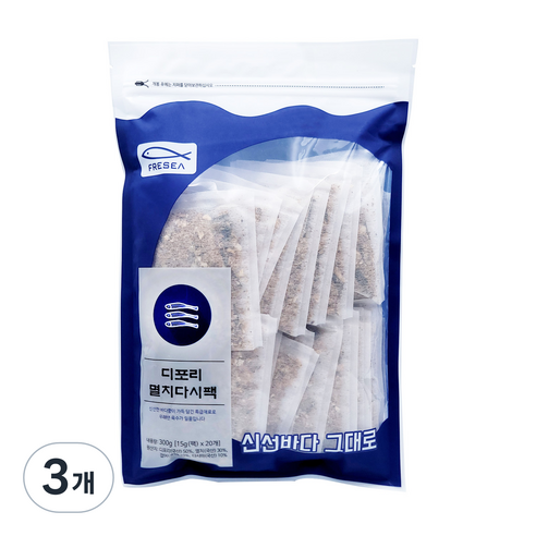 프레씨 디포리 멸치다시팩 15g*20팩, 300g, 3개