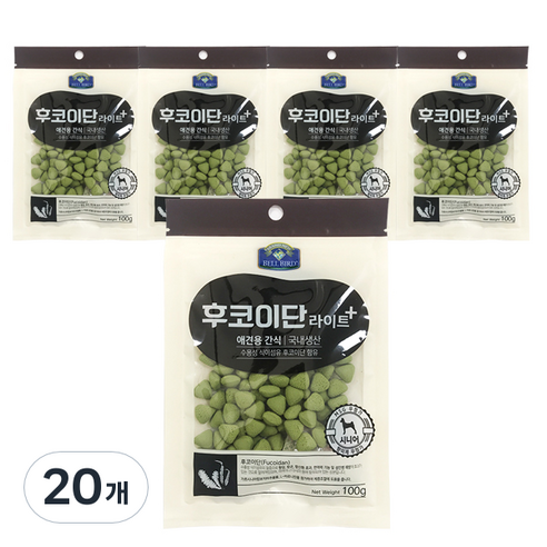 벨버드 후코이단 강아지 간식 100g, 라이트, 20개