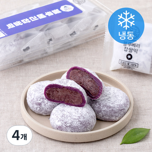 청사초롱 블루베리 찹쌀떡 (냉동), 60g, 5개입, 4개