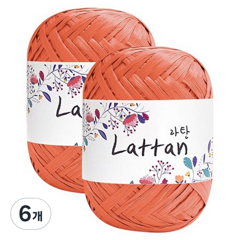 yarna 라탄 2볼 라피아실 40g, 5번(반유광), 6개