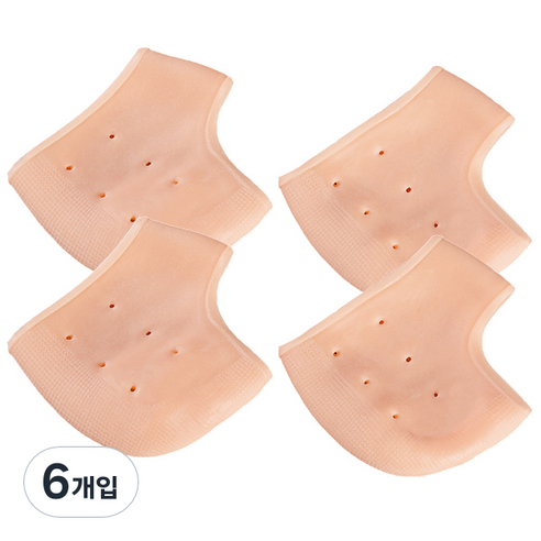라이프플러스 실리콘 뒤꿈치 보호패드 C21B 살색 구멍있는 두꺼운 패드 2p, 6개입