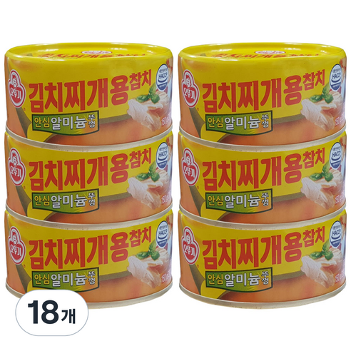 오뚜기 김치찌개용 참치, 150g, 18개