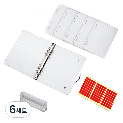 카카스 아트팁북 소형 + 속지 5p + 아크릴판 20p + 양면 테이프 24p 세트, 6세트, 혼합색상