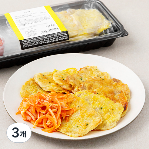 남도애꽃 부드러운 돼지고기 육전과 새콤 양파무침세트, 3개, 280g