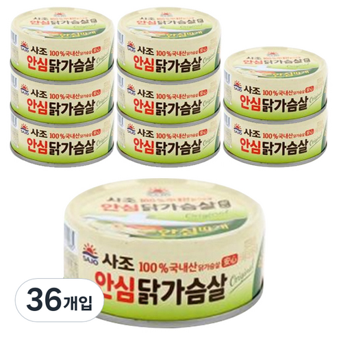 사조 안심 리얼닭가슴살, 135g, 36개