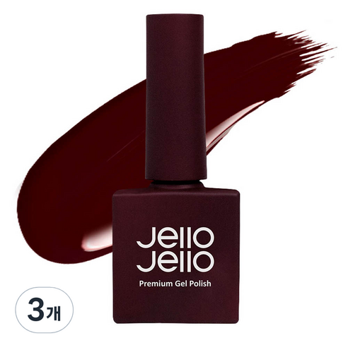 젤로젤로 프리미엄 젤 폴리쉬 10ml, JC-26 벨벳버건디, 3개