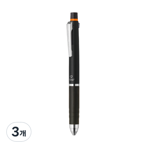제브라 델가드+2C 샤프 0.5mm + 볼펜 0.7mm 멀티펜, 블랙, 3개