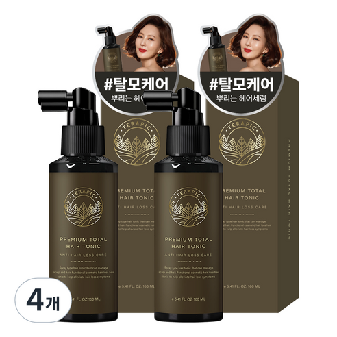 테라픽 프리미엄 토탈 헤어토닉, 4개, 160ml