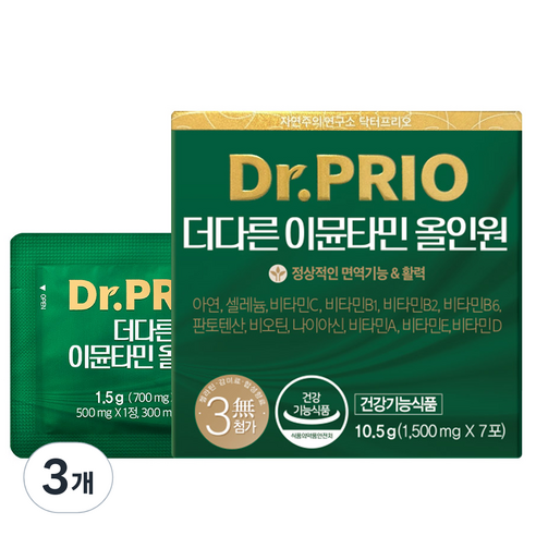 닥터프리오 더다른 이뮨타민 올인원 7p, 10.5g, 3개