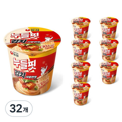 누들핏 김치사발면맛 37.5g, 32개