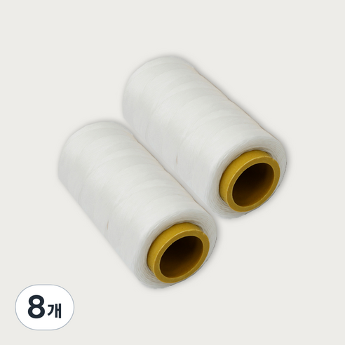 가죽공예 왁스실 초사용 1mm x 220m, 화이트, 8개