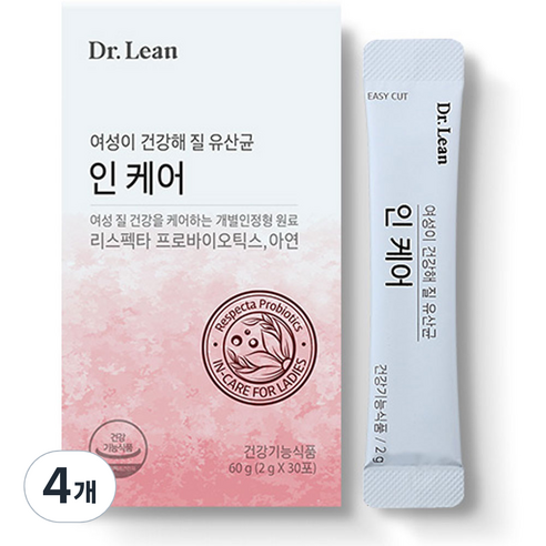 닥터린 질 건강 유산균 리스펙타 인케어, 60g, 4개