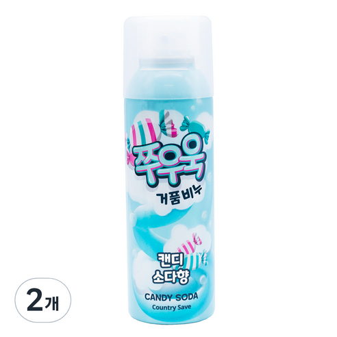 컨트리세이브 쭈우욱 폼솝 버블클렌져 캔디소다, 2개, 200ml