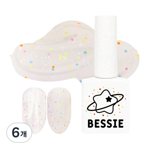 베씨 Y2K COSMIC 컬렉션 젤네일, GL36 상큼한 설탕, 11ml, 6개