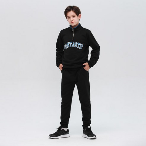 키스포 아동용 타운 반집업 조거 트레이닝 세트