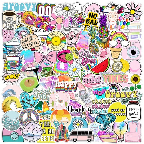 DM 캐리어 꾸미기 스티커 100종 세트, TYPE2, 1세트