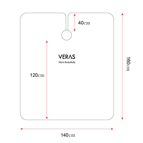 베라스 미용 커트보, 1개, 혼합색상