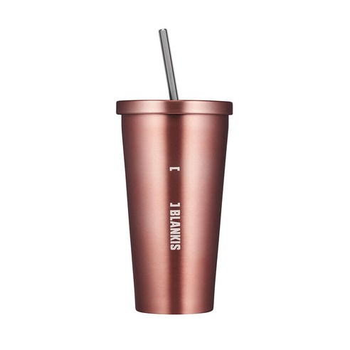 블랭키스 라운드 스텐 텀블러, 로즈골드, 450ml
