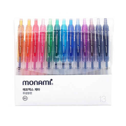 모나미 FX ZETA 13색 볼펜 0.5mm 세트, 혼합색상, 1세트