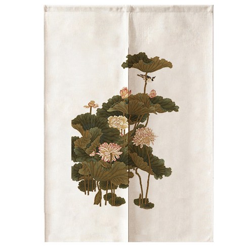 연꽃패브릭 도어커튼, TYPE 10