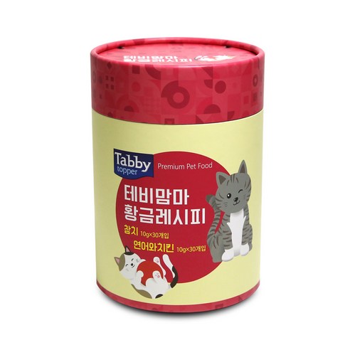 테비토퍼 맘마 황금레시피 고양이 간식 2종 x 30p 세트, 참치맛, 연어 + 치킨 혼합맛, 1세트