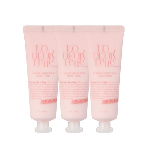 로더렛 컬러핏 체리 플뢰르 핸드 크림 프루티 플로럴, 50ml, 3개