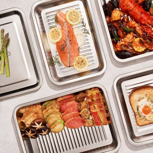 집에서 맛있고 건강한 식사를 만들기 위한 필수품인 바겐슈타이거 웨이브 오븐 트레이 세트