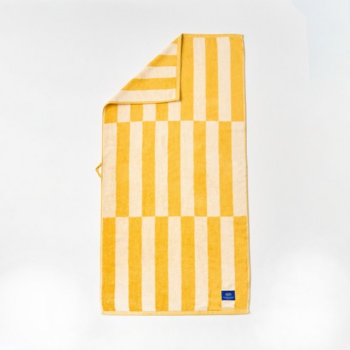 모던하우스 컬러 블록 바스타월 460g 면사 70 x 140 cm, 옐로우, 1개