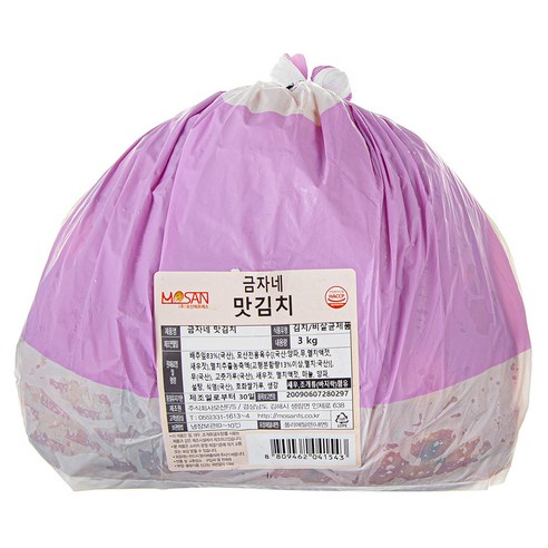 금자네 맛김치, 3kg, 1개