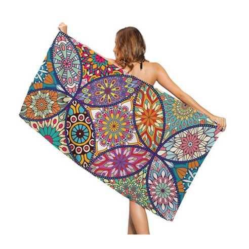 만다라 에스닉 스포츠 비치타월 70 x 35 cm, 11, 1개