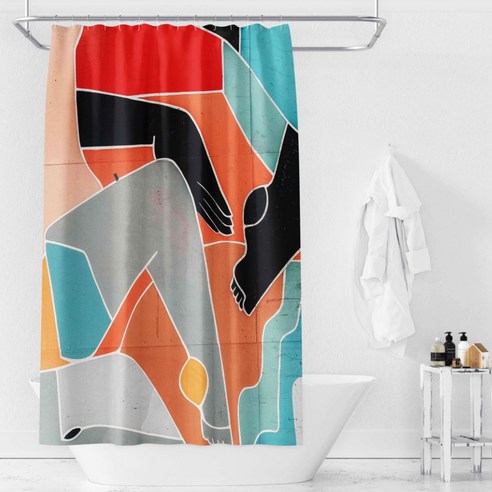 카리스 라이트블리 욕실 샤워 커튼 파티션 A03 90 x 180 cm, 1개