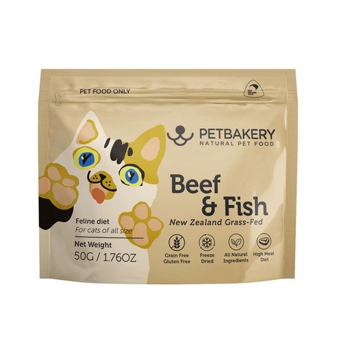 펫베이커리 캣베이커리 소고기와생선 동결건조사료 50g, 소, 1개