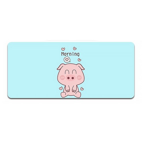 알럽컴 큐티 피그 마우스 장패드 400 x 900 x 3 mm, 라이트블루모닝, 1개