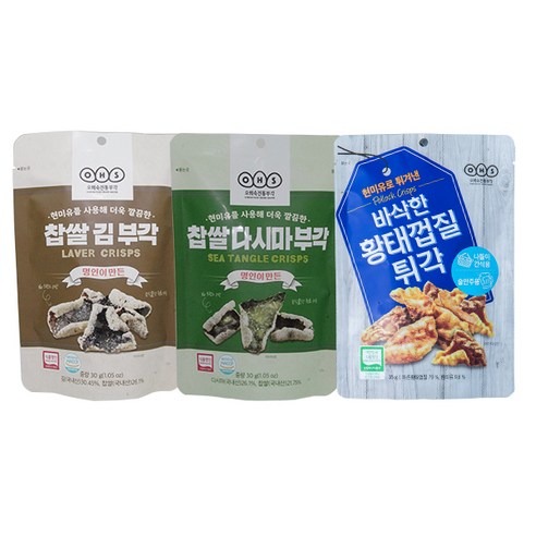 오희숙전통부각 수산 3종 모둠세트, 1세트