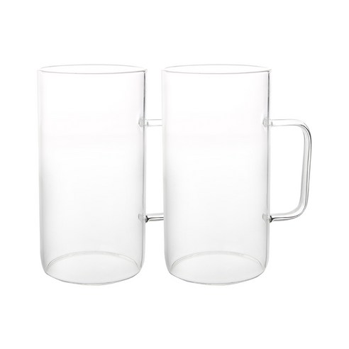 벨르디자인 버츄오 네스프레소 내열유리 머그컵 650ml, 투명, 2개