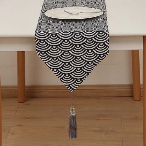 빈테리어 인테리어 포인트 태슬 테이블 러너, 03, 30 x 200 cm