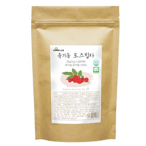 참랩 진공 로스팅 유기농 로즈힙차 삼각티백, 1g, 30개입, 1개