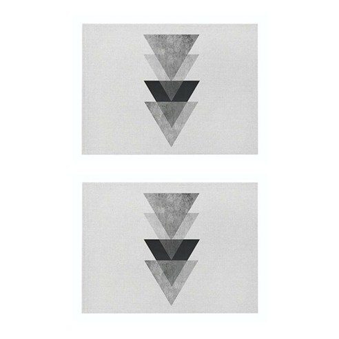 파라다이소 시크한 모던 기하학 패턴 린넨 아트 플레이스 매트 2p, 013, 32 x 21 cm