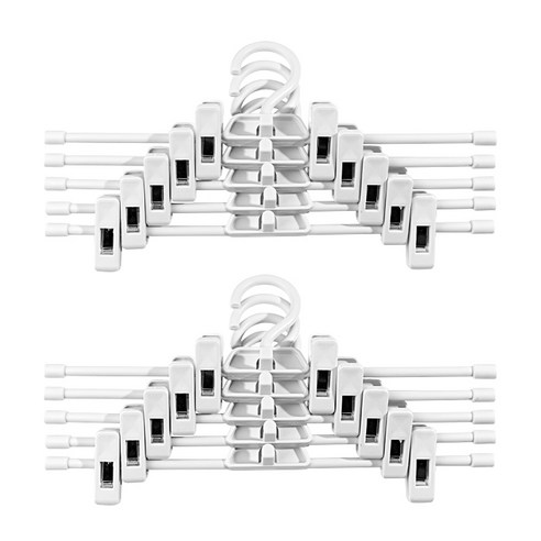 생활공식 논슬립 고급형 바지걸이, 10개, 아이보리