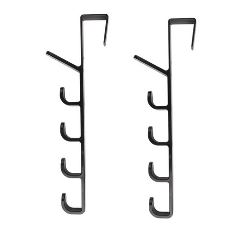 더벨라 모자 가방 옷걸이 5구 행거 도어 후크, 화이트, 2개