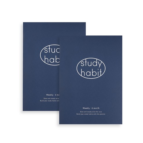 테이블토크 해빗 6개월 스터디플래너 2p, Basic navy, A5(150 x 215 x 15 mm)