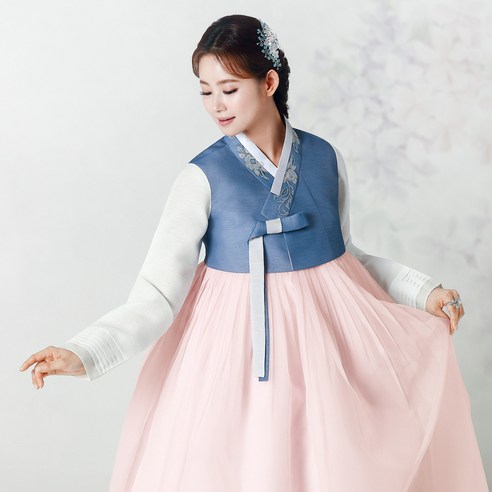 더예한복 여성용 한복 저고리 + 치마 세트 DY227