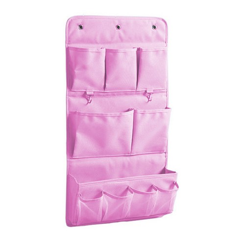 루덴스 독서실 공간활용 걸이형 책상 정리 수납 포켓, 핑크